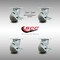 Service Caster 4 Inch SS Thermoplastic Caster Set with Roller Bearing 4 Brake 2 Swivel Lock SCC SCC-SS30S420-TPRRD-TLB-BSL-2-TLB-2 - alternate 1